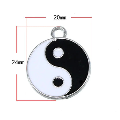 6-Piece Couple Jewelry Set - Yin and Yang Broken Necklace Pendants for Best Friends, Handmade Friendship Gift