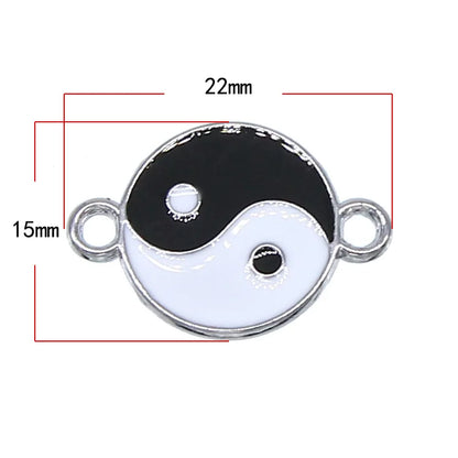6-Piece Couple Jewelry Set - Yin and Yang Broken Necklace Pendants for Best Friends, Handmade Friendship Gift