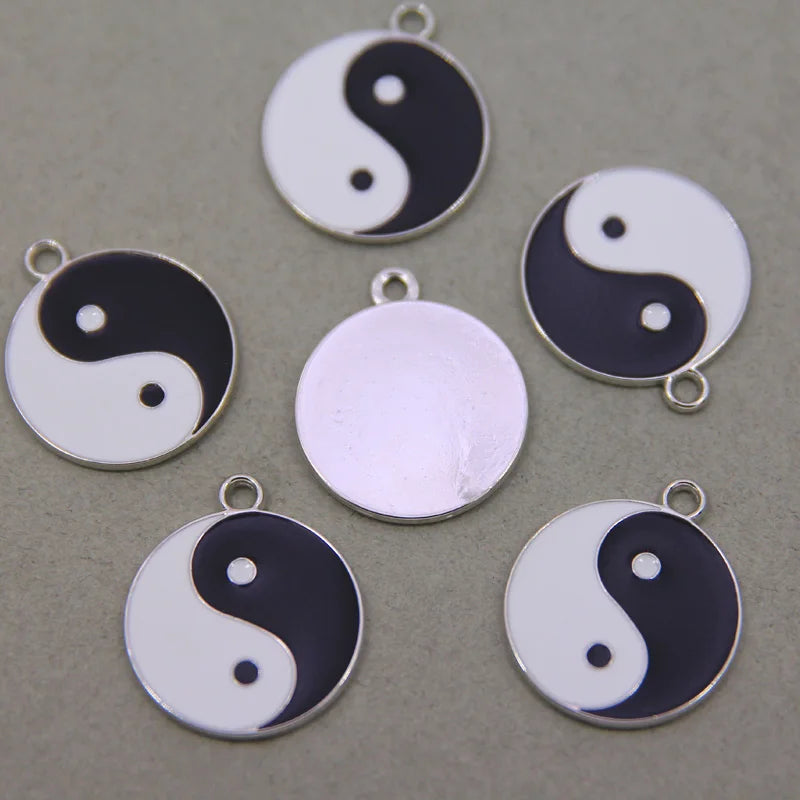 6-Piece Couple Jewelry Set - Yin and Yang Broken Necklace Pendants for Best Friends, Handmade Friendship Gift