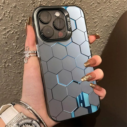 Fashion Honeycomb Building Design TPU Case for iPhone