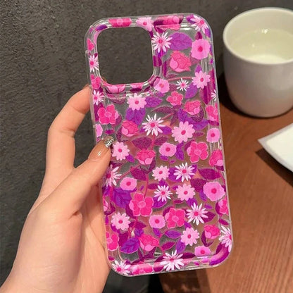 Colorful Flower Clear Phone Case for Samsung