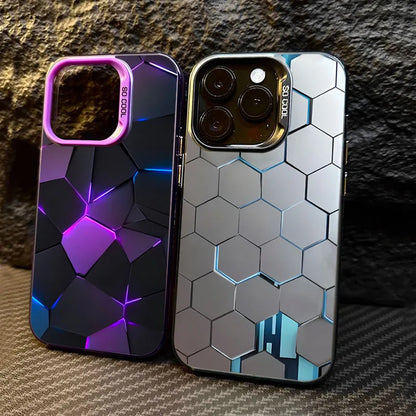 Fashion Honeycomb Building Design TPU Case for iPhone