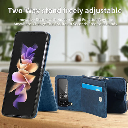 Galaxy Z Flip 4/5 Leather Wallet Case