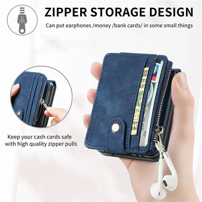 Galaxy Z Flip 4/5 Leather Wallet Case