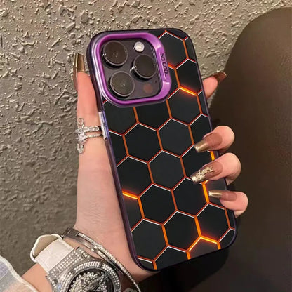 Fashion Honeycomb Building Design TPU Case for iPhone