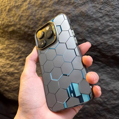Fashion Honeycomb Building Design TPU Case for iPhone