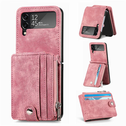Galaxy Z Flip 4/5 Leather Wallet Case