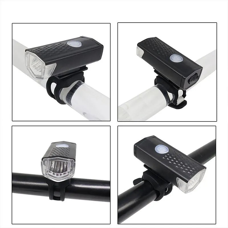 USB Rechargeable Bike Light Set – Front Light & Taillight with Easy Installation