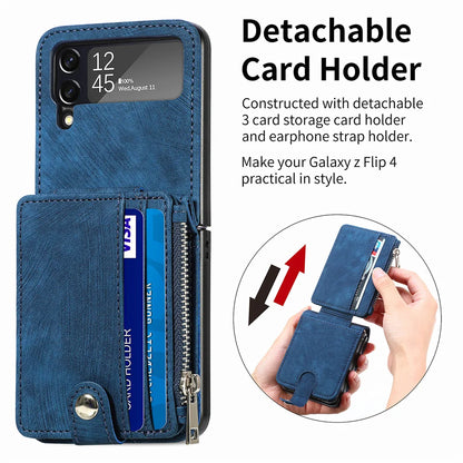 Galaxy Z Flip 4/5 Leather Wallet Case