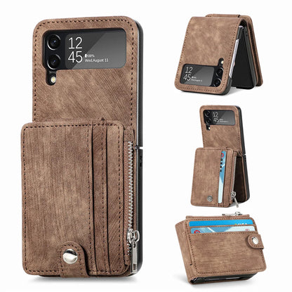 Galaxy Z Flip 4/5 Leather Wallet Case