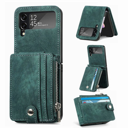 Galaxy Z Flip 4/5 Leather Wallet Case