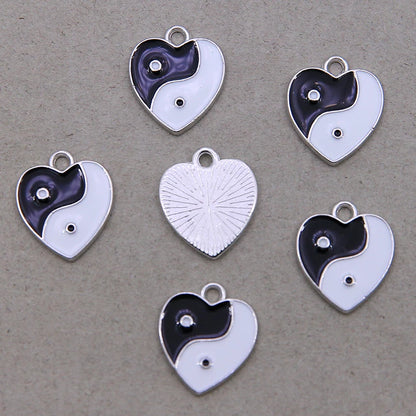 6-Piece Couple Jewelry Set - Yin and Yang Broken Necklace Pendants for Best Friends, Handmade Friendship Gift