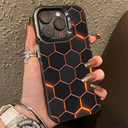 Fashion Honeycomb Building Design TPU Case for iPhone