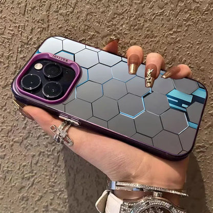 Fashion Honeycomb Building Design TPU Case for iPhone