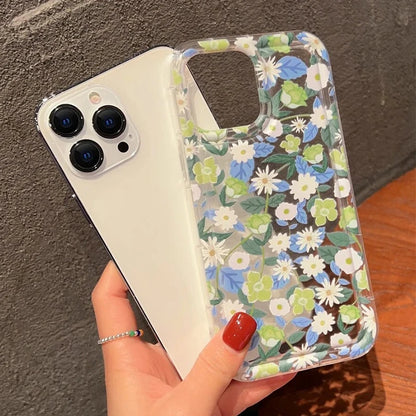 Colorful Flower Clear Phone Case for Samsung