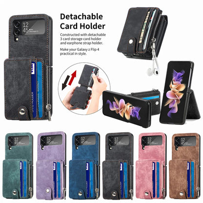 Galaxy Z Flip 4/5 Leather Wallet Case