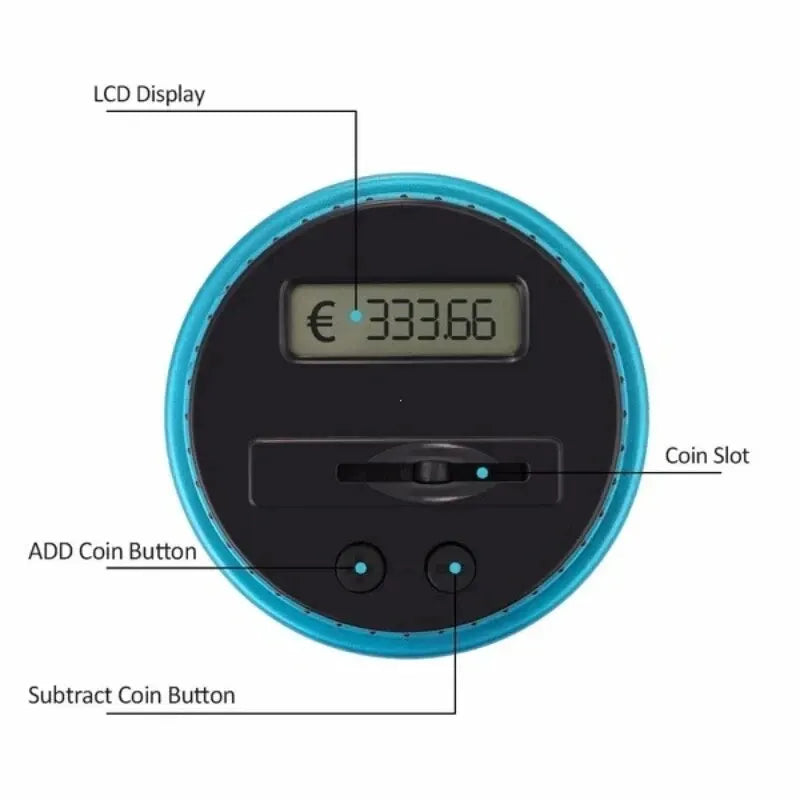 Electronic Piggy Bank with Digital LCD Counter – Coin Money Saving Box