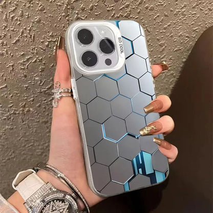 Fashion Honeycomb Building Design TPU Case for iPhone