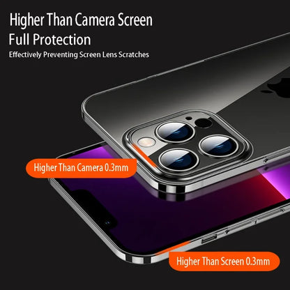 Crystal Clear Slim Hard Case for iPhone - Shockproof and Ultra Thin