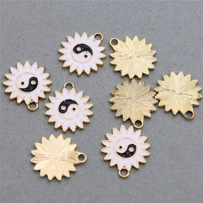6-Piece Couple Jewelry Set - Yin and Yang Broken Necklace Pendants for Best Friends, Handmade Friendship Gift
