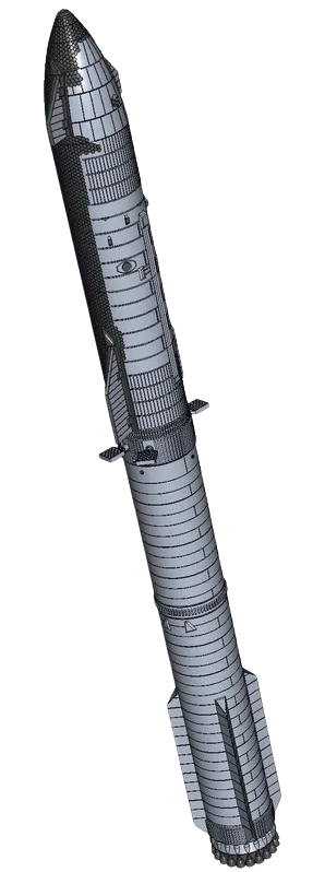 2.5M 1/48 Scale Starship Model