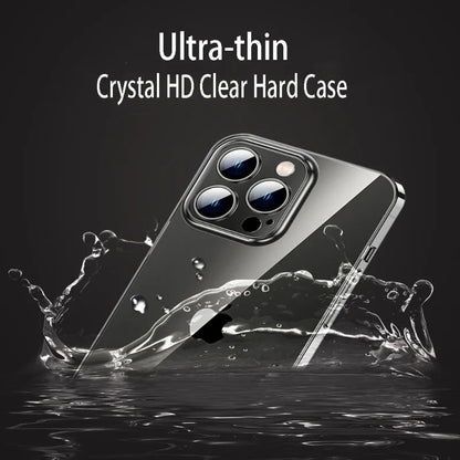 Crystal Clear Slim Hard Case for iPhone - Shockproof and Ultra Thin