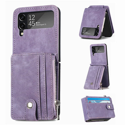 Galaxy Z Flip 4/5 Leather Wallet Case