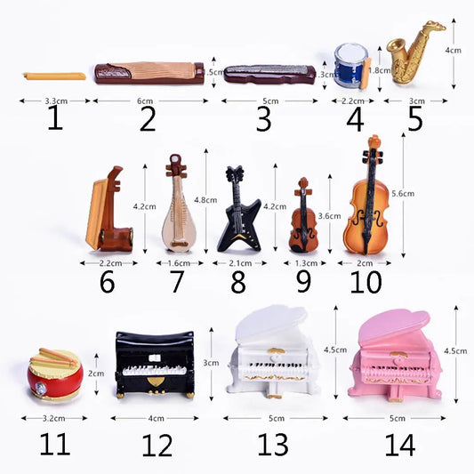 Miniature Resin Violin Decorative Ornament – Creative DIY Dollhouse Music Instrument for Home, Bar, or Craft Projects
