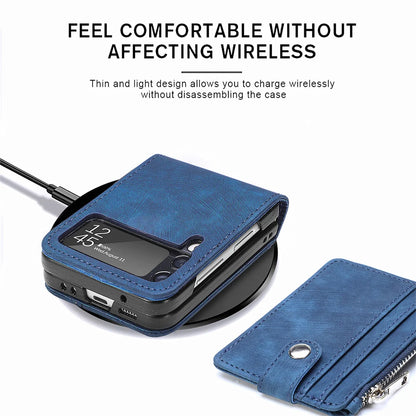 Galaxy Z Flip 4/5 Leather Wallet Case