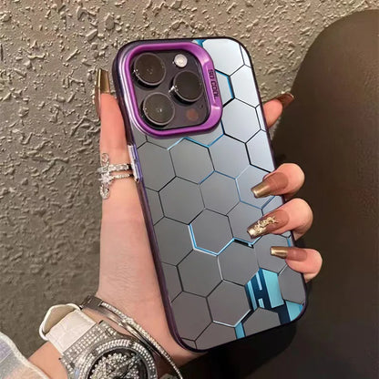 Fashion Honeycomb Building Design TPU Case for iPhone