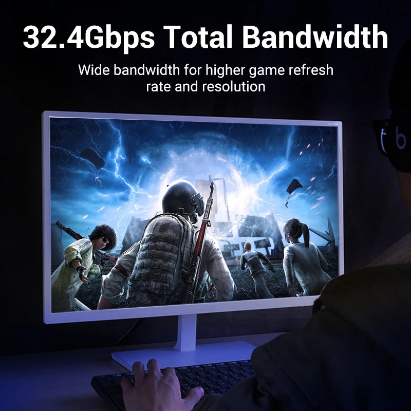 Vention DisplayPort 1.4 Cable – 8K 60Hz, 4K HDR, 165Hz Audio & Video Cable
