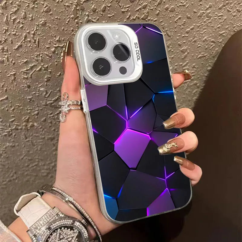 Fashion Honeycomb Building Design TPU Case for iPhone